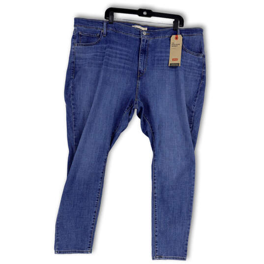 NWT Womens Blue 721 Denim Medium Wash High Rise Skinny Jeans Size 26W image number 1