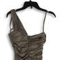 Womens Gray Embellished Ruched One Shoulder Stretch Bodycon Dress Size 2 image number 4