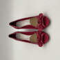 Womens Pink Leather Peep Toe Slip-On Wedge Heel Sandals Size 5.5 image number 1