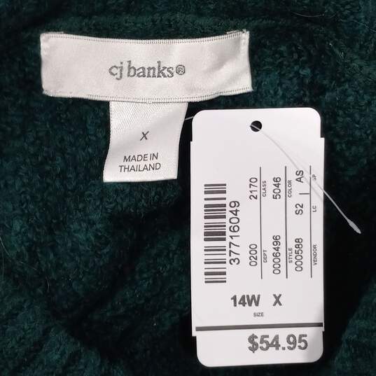 Christopher & Banks C.J. Banks Green Sweater Size 14W X NWT image number 3