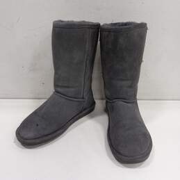 Bearpaw Women's Emma Gray Suede Short Boots Size 9