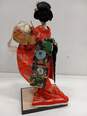 18” Vintage Japanese Geisha Doll W/Samurai Helmet Figurine image number 2
