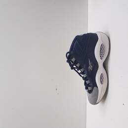 Reebok Question Mid Georgetown Big Kids' Shoes Carbon-Faux Indigo-White fx1074  Size 6.5 alternative image