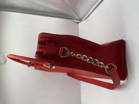 Womens Hamilton Red Saffiano Leather Double Handle Chain Strap Tote bag image number 4