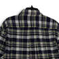 NWT Mens Blue Plaid Spread Collar Long Sleeve Button-Up Shirt Size 2XL image number 4