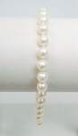 14K White Gold Clasp Pearl Bracelet 6.2g image number 4