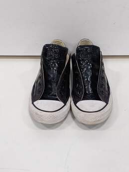 Converse Women's Black Patent  Leather Shoes Size Size 8.5