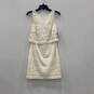 NWT Guess Womens White Lace Sleeveless Round Neck Back Zip Mini Dress Size 6 image number 1