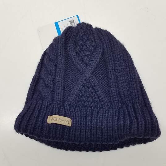 Columbia Women's Cable Knit Beanie Navy Blue One Size image number 2