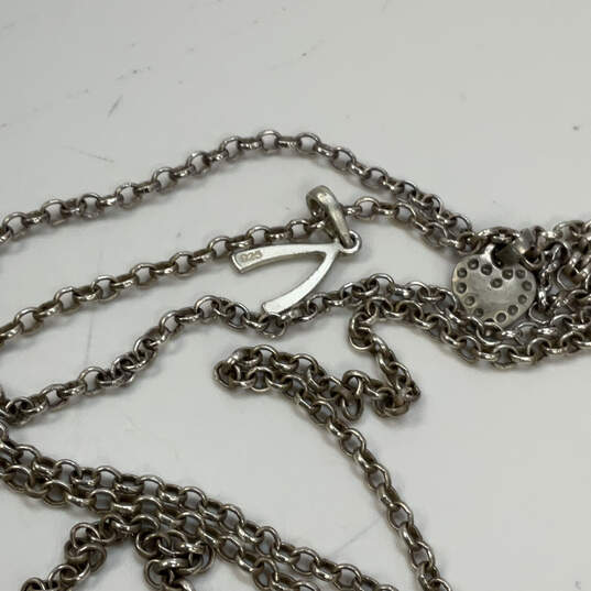 Designer Stella & Dot 925 Sterling Silver Link Chain Pendant Necklace image number 2