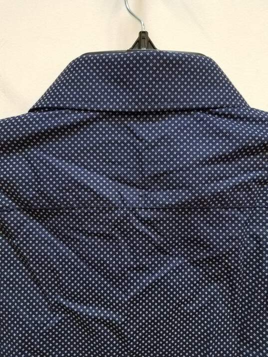 Michael Kors Blue Button-Up Long Sleeve Shirt Size M (15) image number 6