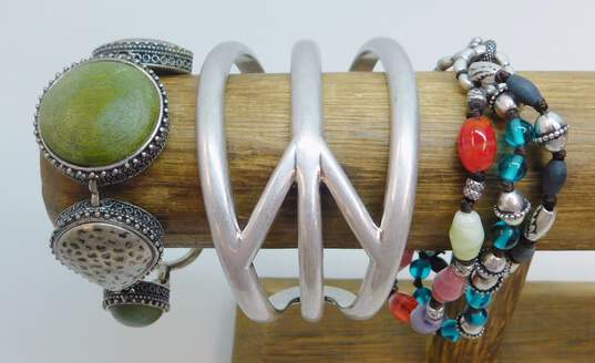 3 Lucky Brand Faux Stone & Glass Boho Bracelets image number 1