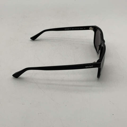 Mens Reveler 001P Black Gray Polarized Full Rim Square Sunglasses w/ Case image number 4