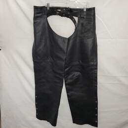 Xelement Black Leather Zip Leg Riding Chaps Size 4XL(46)