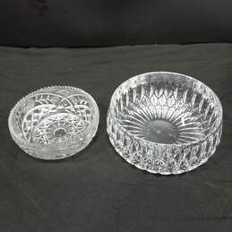 Pair of Clear Cut Crystal Bowls