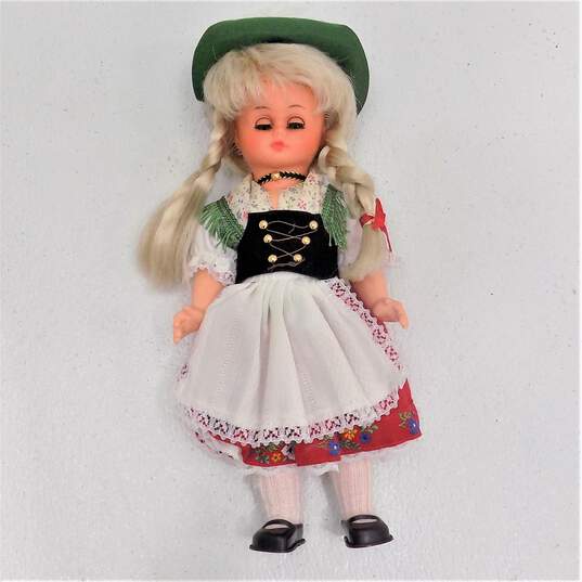 2 Vintage Hans Volk Germany Collectible Play Dolls 12 Inch Blonde Hair W/ Braids Sleepy Eyes image number 3