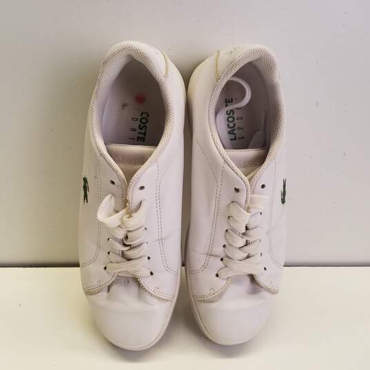 Lacoste Men's Carnaby Pro BL White Leather Tonal Trainers Sz. 9 image number 6