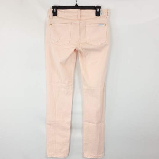 7 For All Mankind Women Pink Jeans Sz 25 image number 2