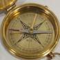 Gold Tone Compass w/Wooden Box image number 4