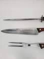 Lot of 3 Viking Super Stainless Chef Knife+FORK/Traditional Tramontina Ribbed Chair image number 3