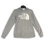 Womens Gray Long Sleeve Drawstring Pullover Hoodie Size Medium image number 1
