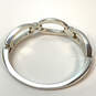 Designer Brighton Silver-Tone Crystal Meridian Swing Hinged Bangle Bracelet image number 3