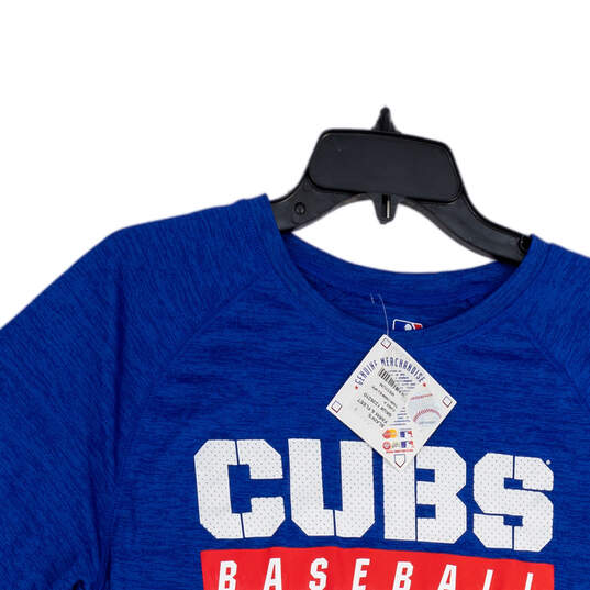 NWT Mens Blue Cubs Baseball Short Sleeve Pullover T-Shirt Size Medium image number 3