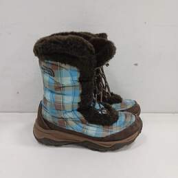 The North Face Plaid Pattern Faux Fur Boots Size3(Youth) alternative image