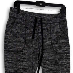 Womens Gray Flat Front Elastic Waist Slash Pocket Jogger Pants Size Medium alternative image