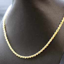14K Yellow Gold 18.5" Rope Chain Necklace - 6.14g alternative image