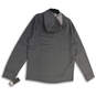 NWT Mens Gray Quarter-Zip Long Sleeve Hooded Pullover Sweatshirt Size Large image number 2