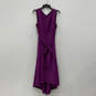 NWT Womens Purple Sleeveless V-Neck Regular Fit Back Zip Mini Dress Size 14 image number 2