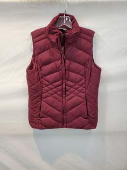 The North Face Full Zip Burgundy Puffer Vest Jacket Women's Size S