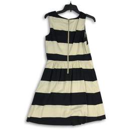 The Limited Womens Black White Striped Sleeveless Back Zip A-Line Dress Size 6 alternative image