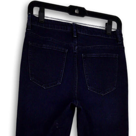 Womens Blue Denim Dark Wash Stretch Pockets Skinny leg Jeans Size 29 image number 4