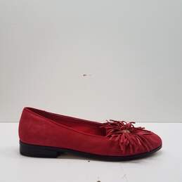 Anne Klein Dixie Red Suede Fringe Loafers Women's Size 10M