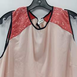 Calvin Klein Women's Pink Sequin Strap Tank Top Blouse Size 2X alternative image