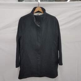 Pendleton WM'S Charcoal Wool & Nylon, Polyester Lining Zipper & Snap Button Coat Size MM
