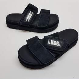 UGG Women's 'Greer' Black/White Strap Platform Sandals Size 8