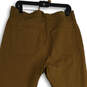 NWT Mens Brown Flat Front Straight Leg 5-Pocket Design Ankle Pants Size 34R image number 4