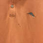 Mens Orange Short Sleeve Spread Collar Pullover Polo Shirt Size L image number 4