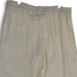 NWT Womens White Elastic Waist Welt Pocket Ankle Pants Size 3 image number 4