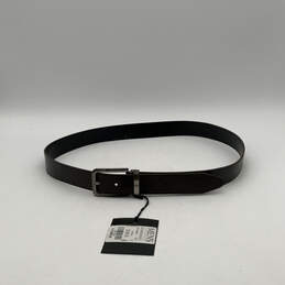 NWT Mens Black Leather Adjustable Single Tongue Buckle Waist Belt Size 3X