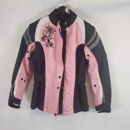 Bilt Women Pink/Black Moto Jacket M/L