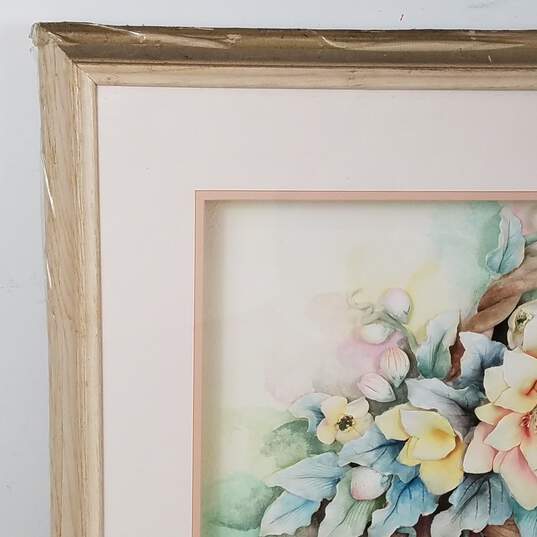 Floral Bouquet Wall Art -Framed Signed- Shadow Box 3D Artwork image number 6