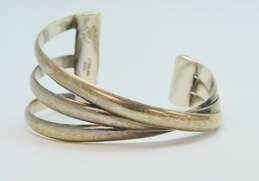 Vintage Robert Nilsson Sterling Silver Modernist Twisted Cuff Bracelet 42.1g