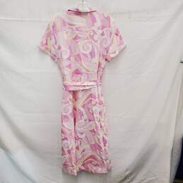 Hill House WM's Pink Candy Lily Linen Midi Dress Size M alternative image