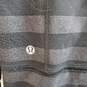 Lululemon Stride Jacket Full Zip Hoodie Black Grey Macro Stripe Sz 4 image number 3