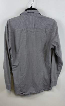 Hugo Boss Mens Black White Cotton Checks Slim Fit Collared Dress Shirt Size 15.5 alternative image