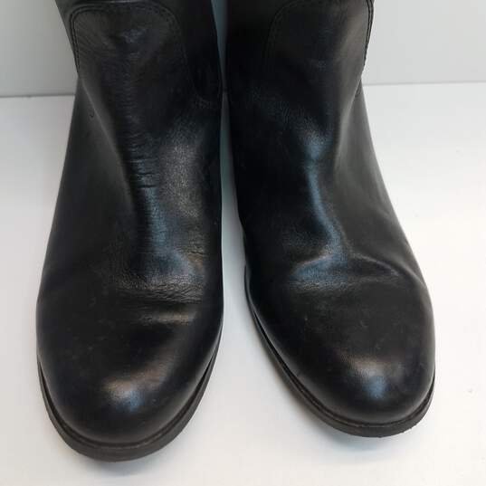 INC International Concepts Beverley Leather Boots Black 9.5 image number 5